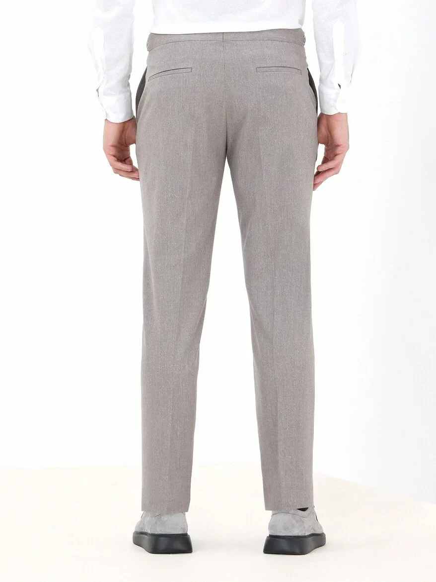 Buff Weaving Fitted Fit Classical Trousers - 5