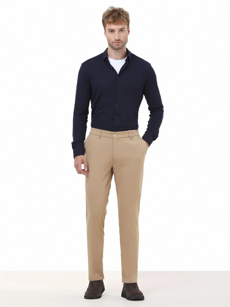 Buff Weaving Jogging Fit Casual Trousers - 2