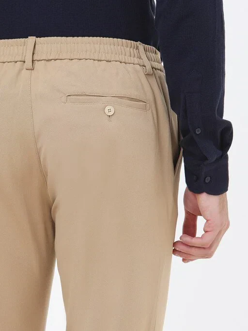 Buff Weaving Jogging Fit Casual Trousers - 4
