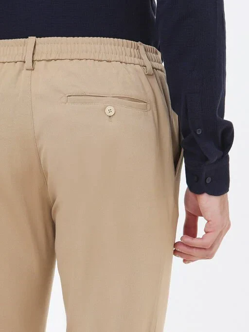 Buff Weaving Jogging Fit Casual Trousers - 4