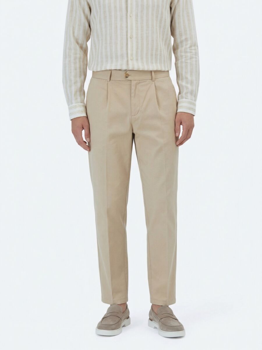 Buff Weaving Loose Fit Casual Trousers - 2