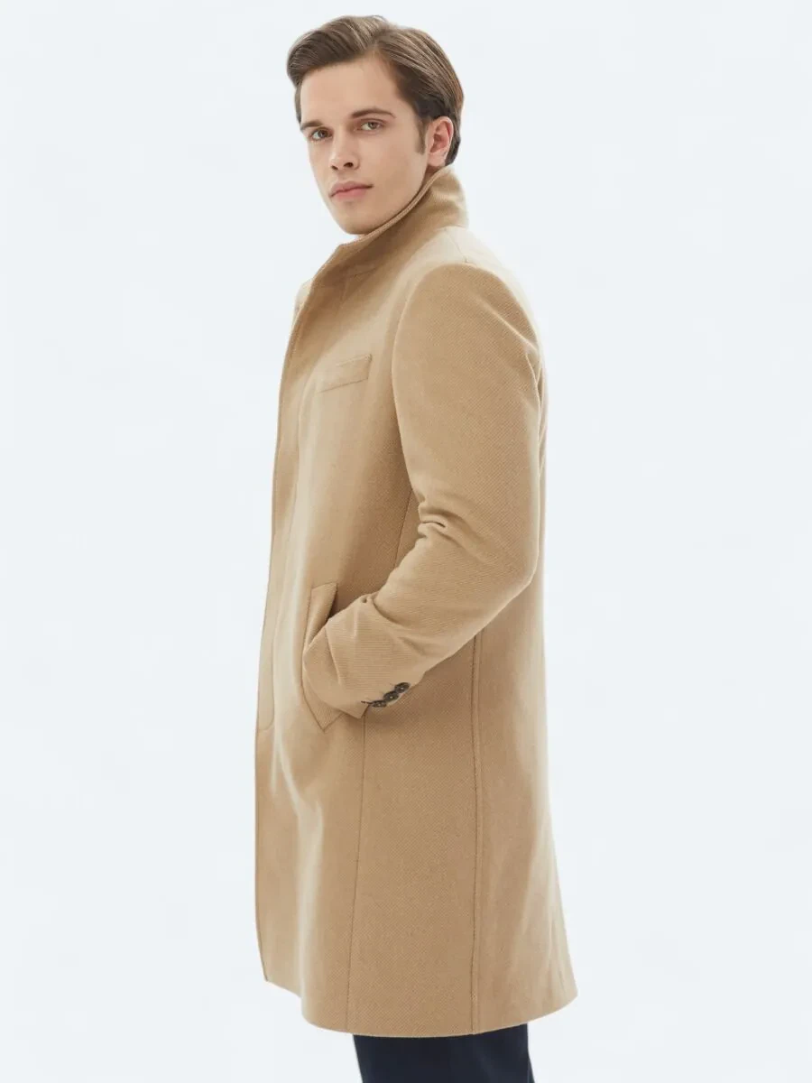 Buff Weaving Overcoat - 4