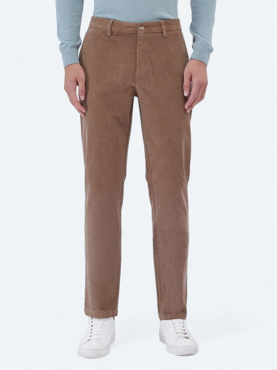 Buff Weaving Regular Fit Casual Cotton Blended Trousers - 2