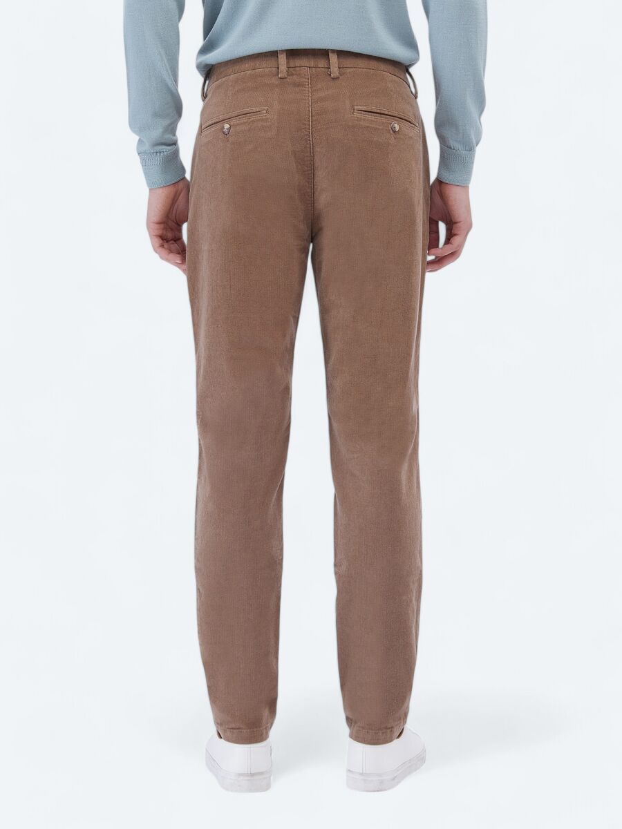 Buff Weaving Regular Fit Casual Cotton Blended Trousers - 4