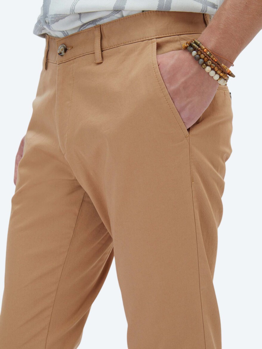 Buff Weaving Regular Fit Casual Cotton Blended Trousers - 3