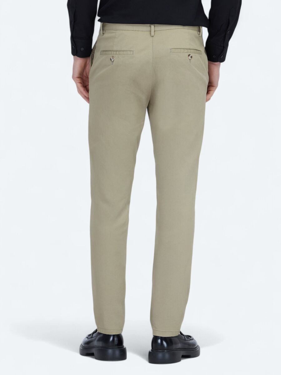 Buff Weaving Regular Fit Casual Cotton Blended Trousers - 4