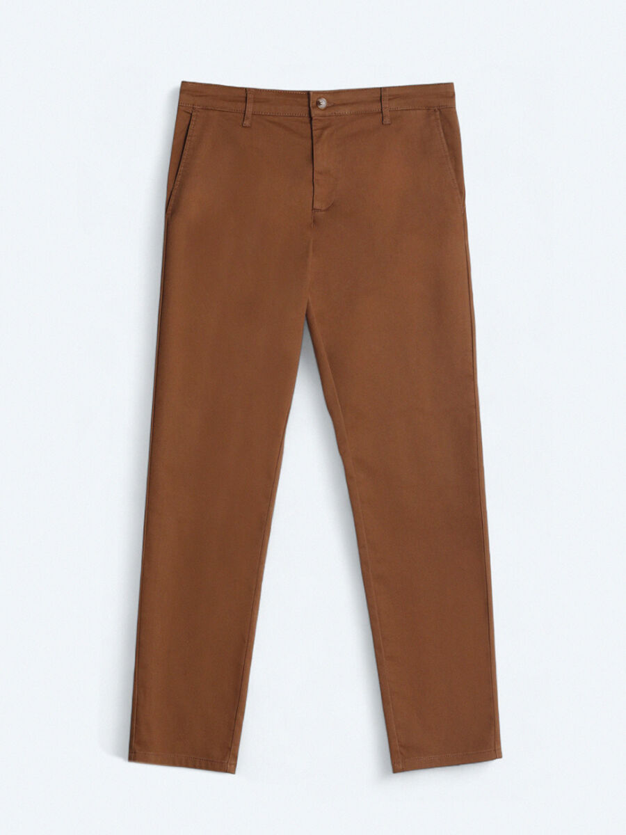 Buff Weaving Regular Fit Casual Cotton Blended Trousers - 5