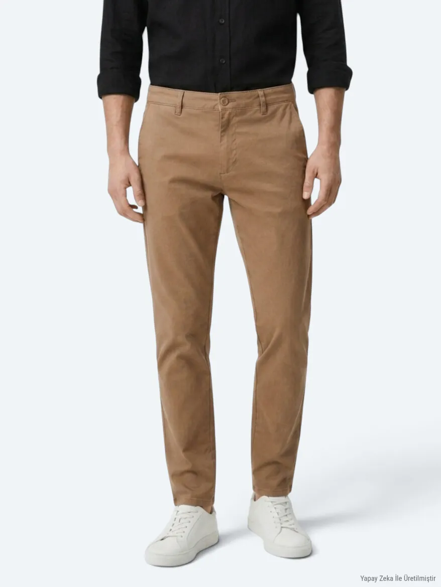 Buff Weaving Regular Fit Casual Cotton Blended Trousers - 3