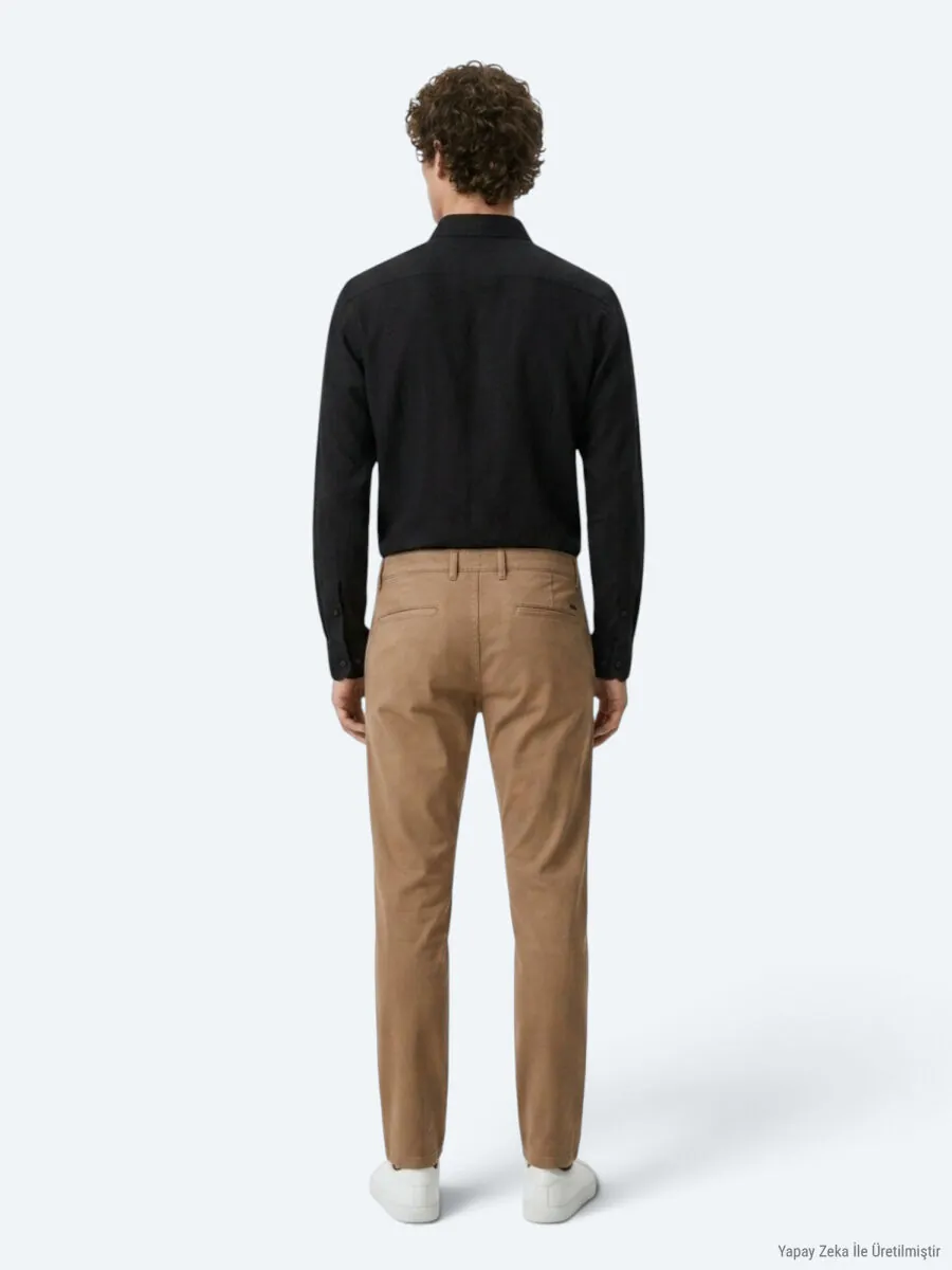 Buff Weaving Regular Fit Casual Cotton Blended Trousers - 6