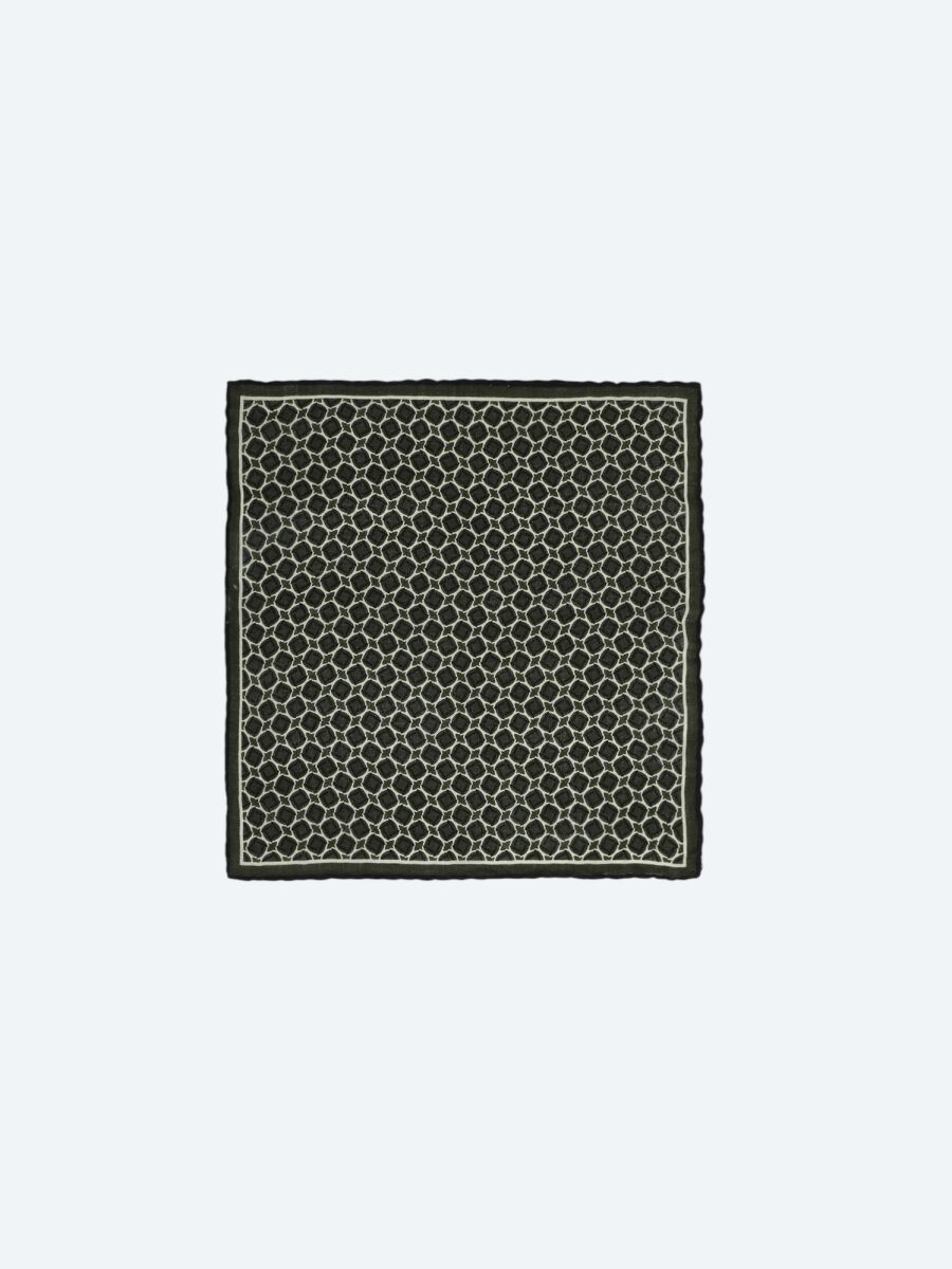 Burgundy %100 Yün Handkerchief - 1