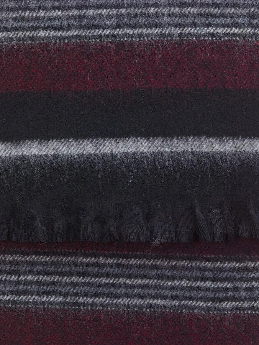 Burgundy %65 Akrilik ,%35 Yün Scarf - 2