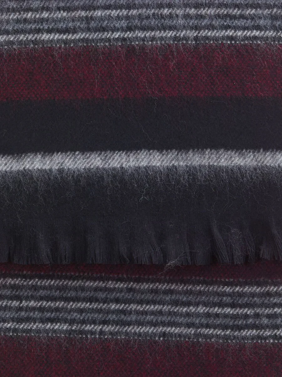 Burgundy %65 Akrilik ,%35 Yün Scarf - 2