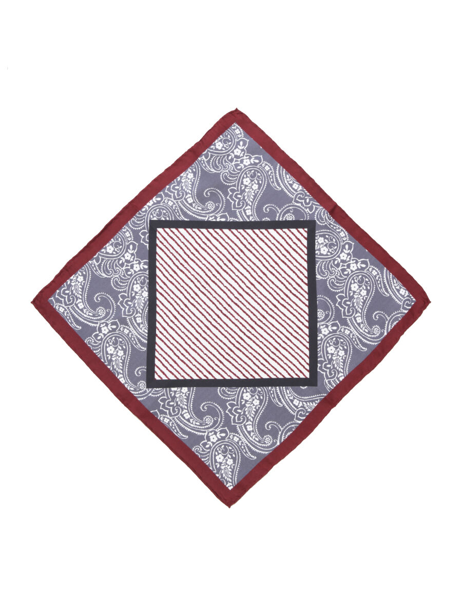 Burgundy Handkerchief - 1