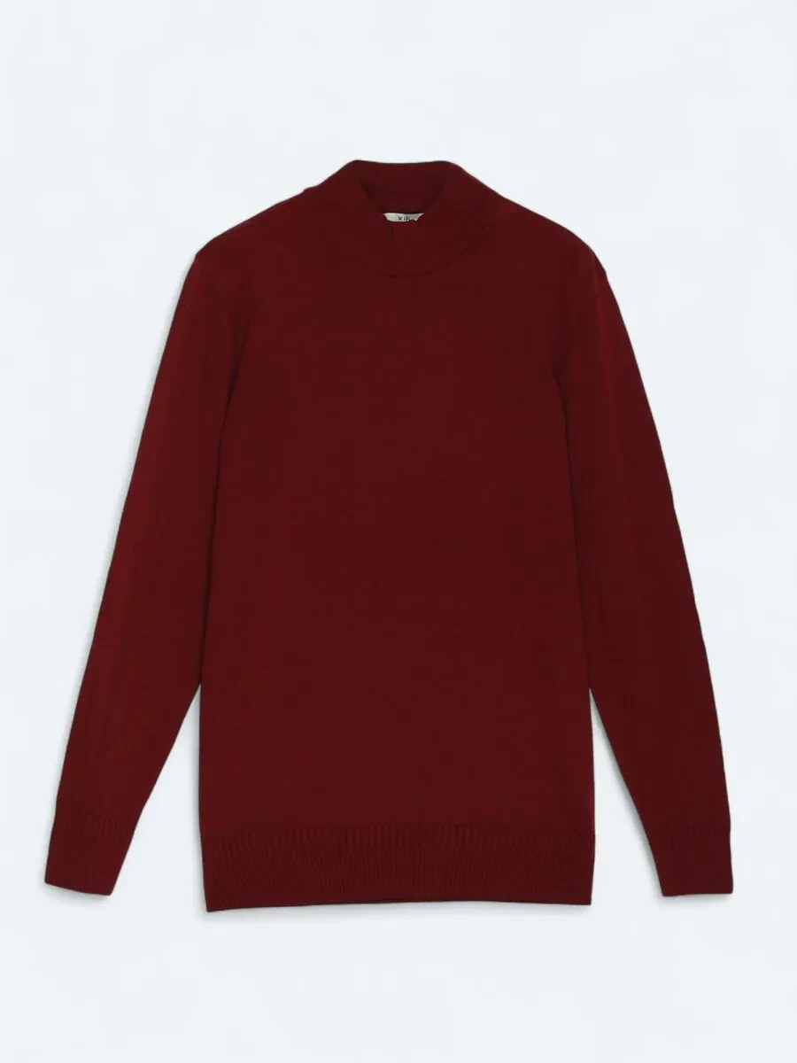 Burgundy Knitwear Sweatshirt - 6