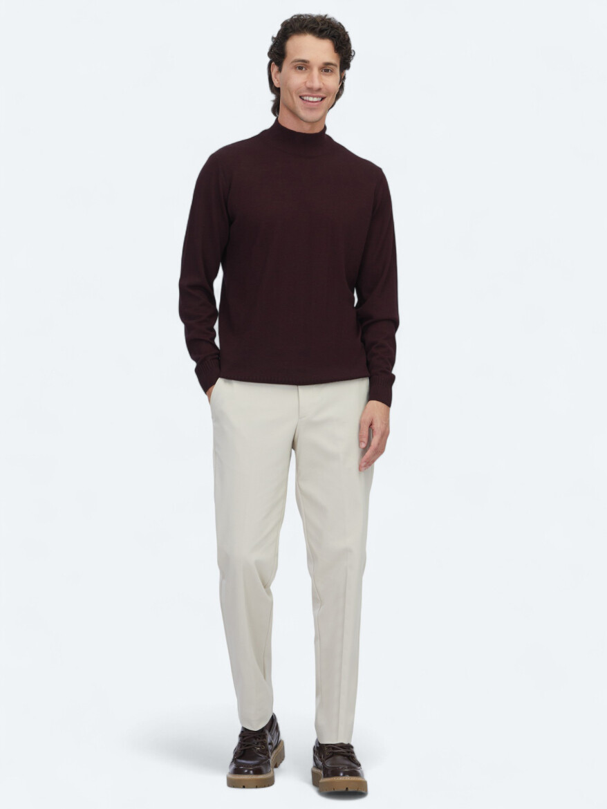 Burgundy Knitwear Sweatshirt 