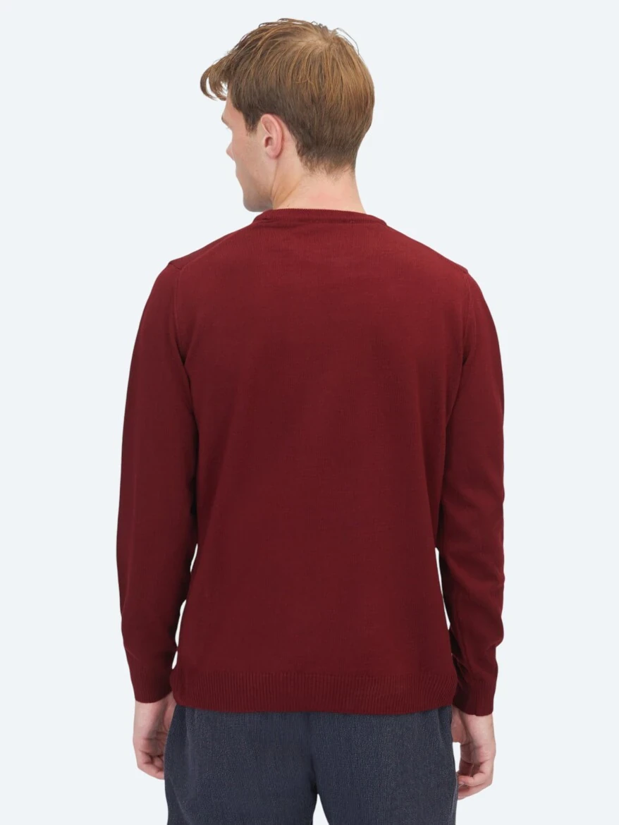 Burgundy Knitwear Sweatshirt - KİP