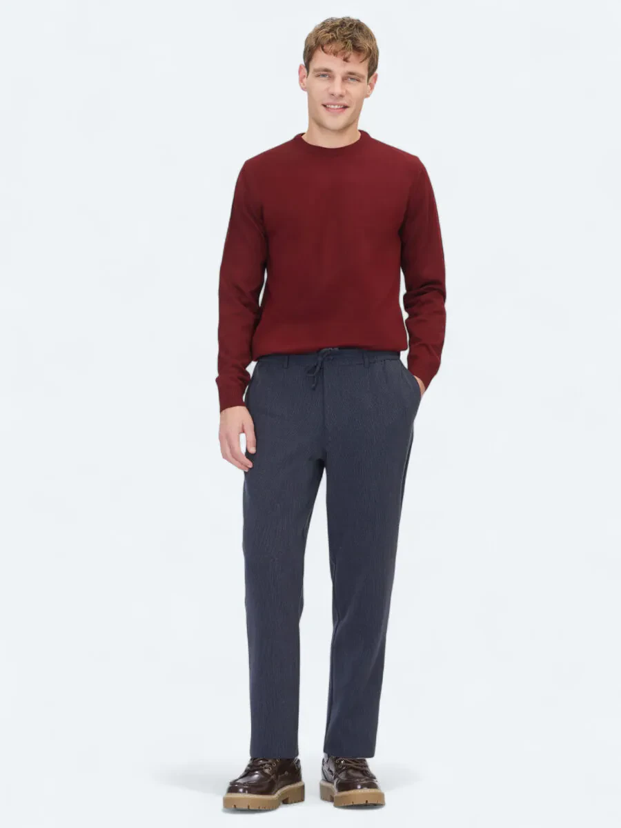 Burgundy Knitwear Sweatshirt - 2