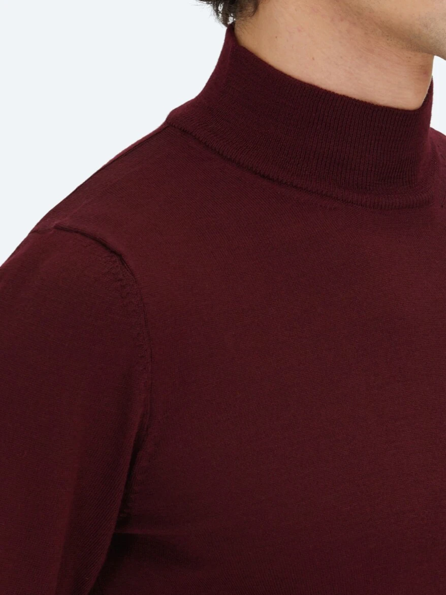 Burgundy Knitwear Sweatshirt - KİP