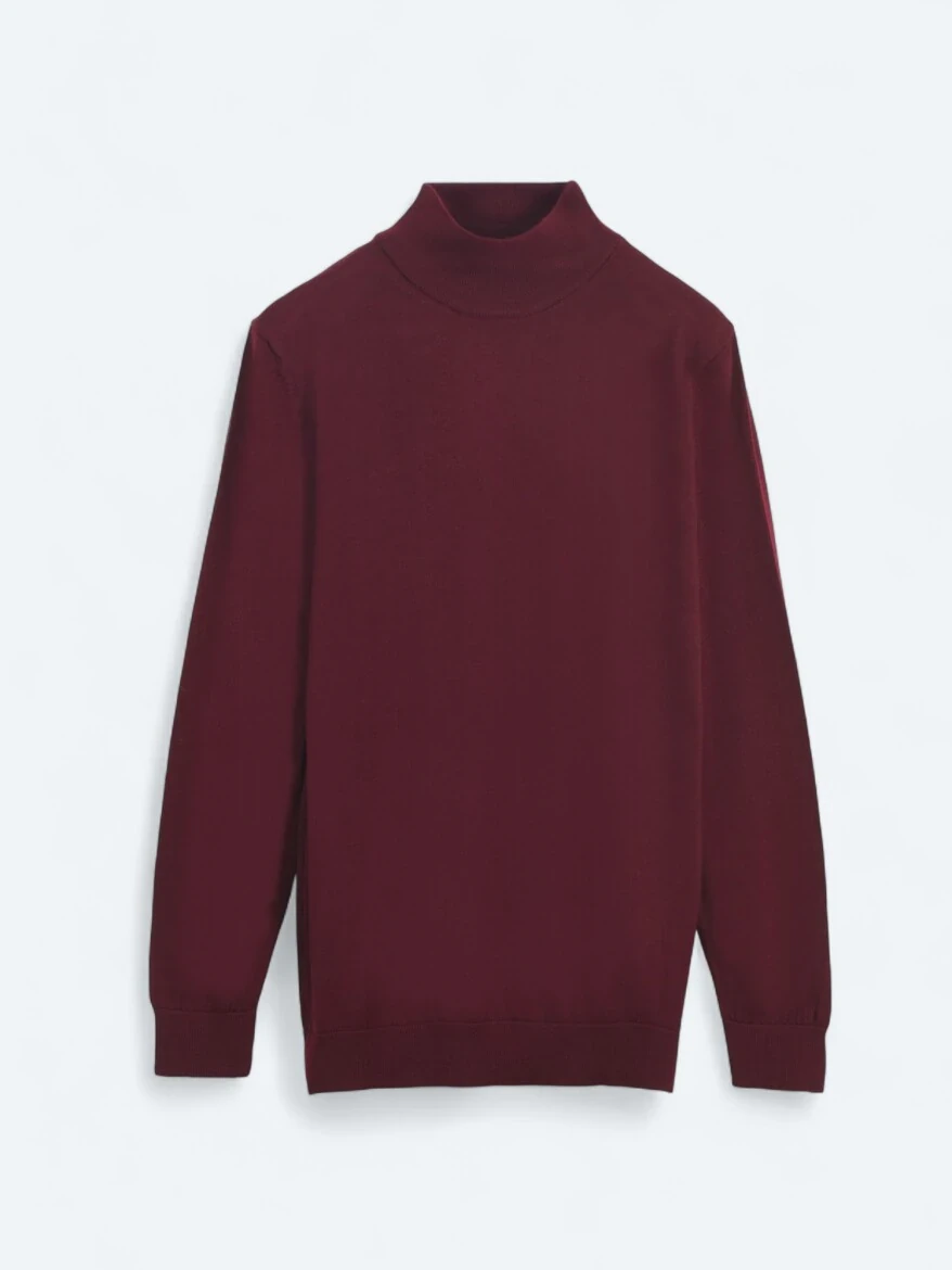 Burgundy Knitwear Sweatshirt - 6