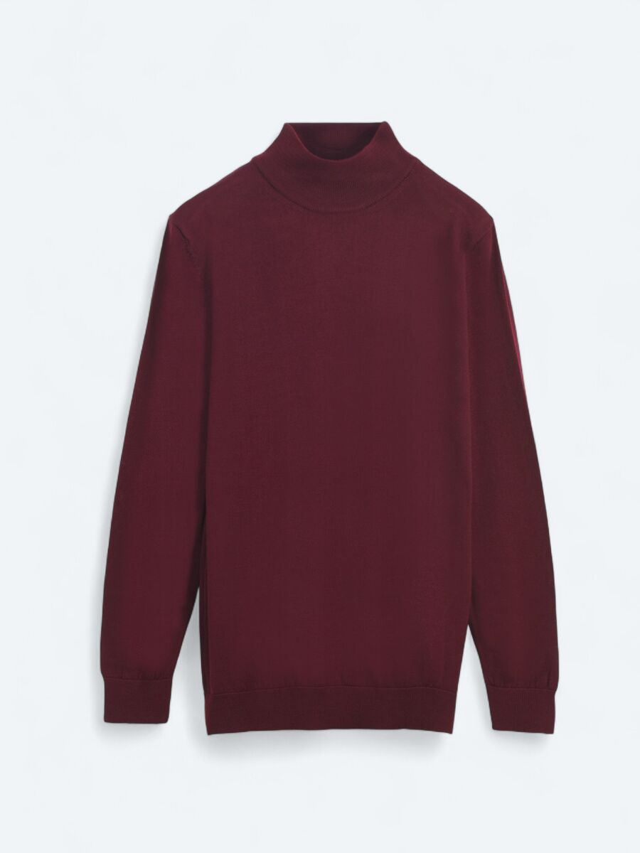 Burgundy Knitwear Sweatshirt - 6