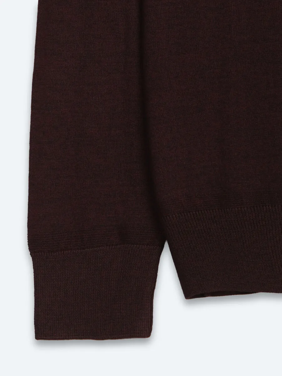 Burgundy Knitwear Sweatshirt - 10