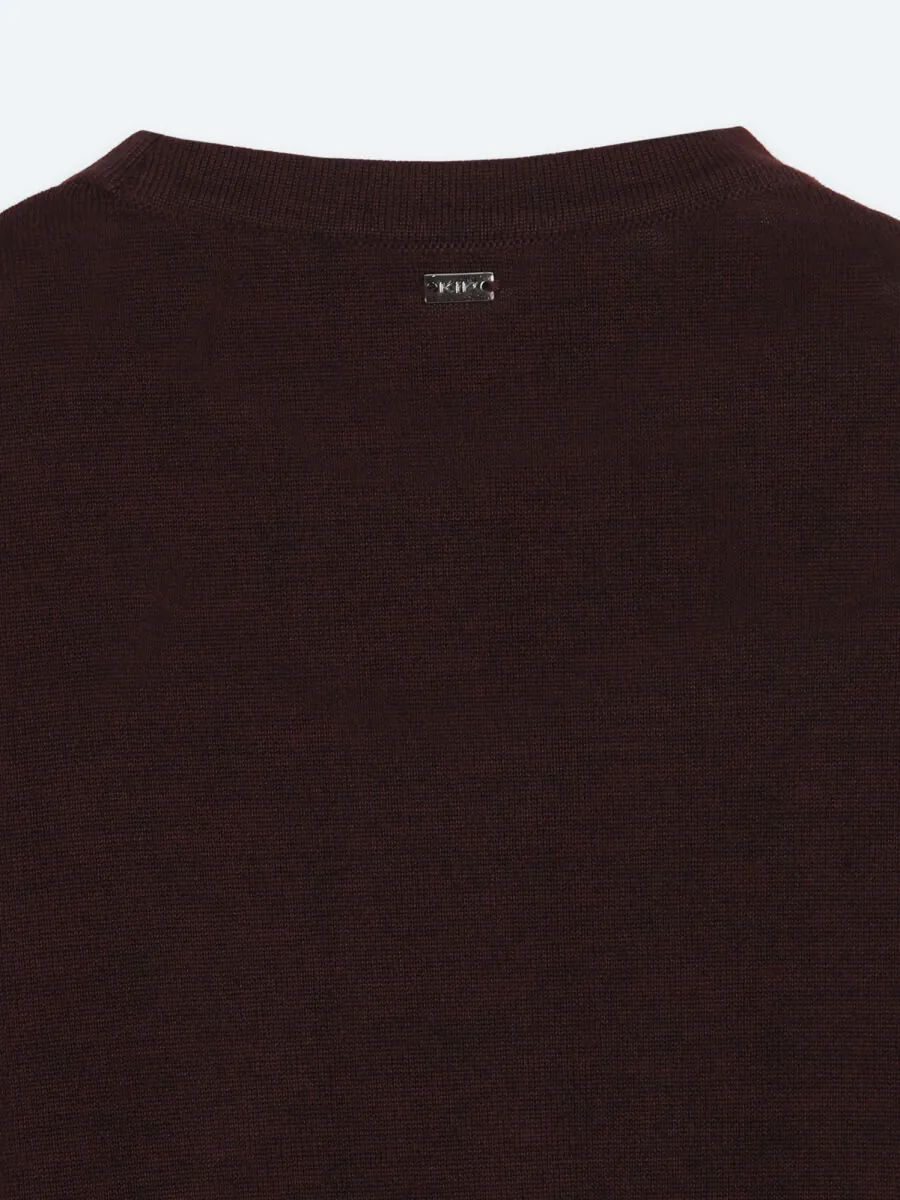 Burgundy Knitwear Sweatshirt - 11