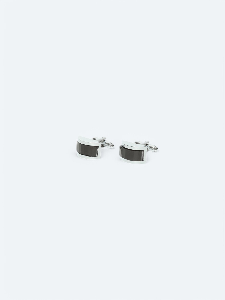 Burgundy Metal Cuff Link - 1