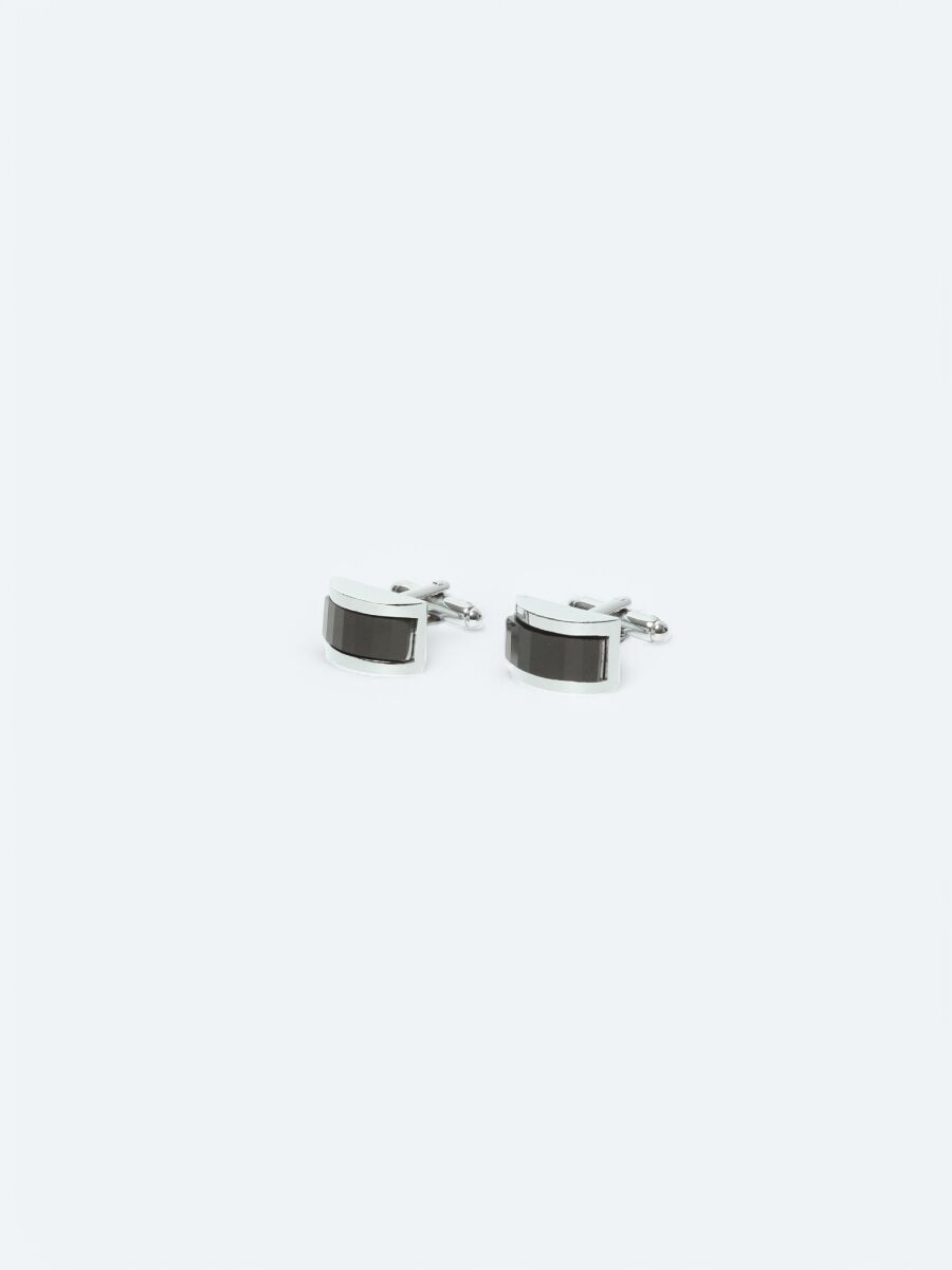Burgundy Metal Cuff Link - 1