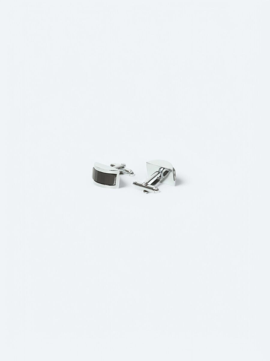 Burgundy Metal Cuff Link - 2