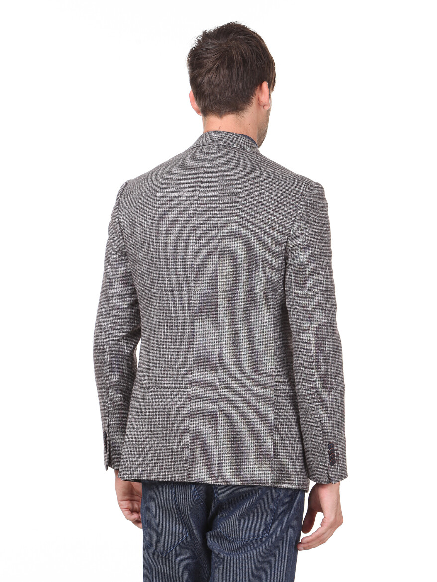 Burgundy Micro Modern Fit Jacket - 4