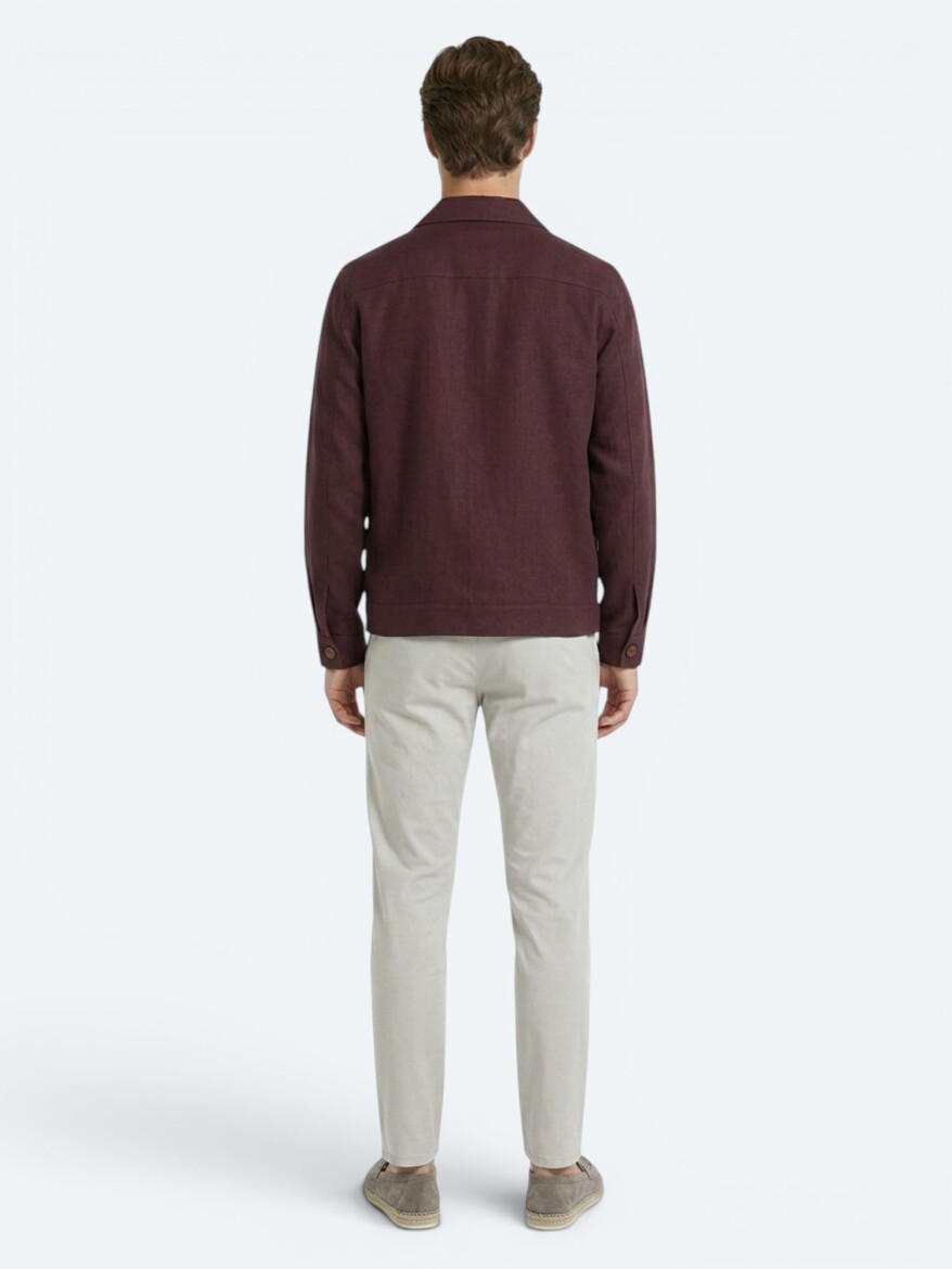 Burgundy Overshirt - 5