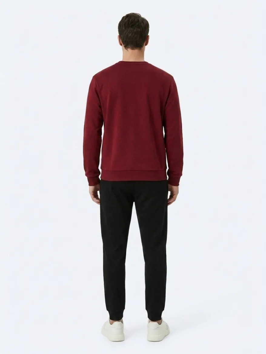 Burgundy Plain Sweatshirt - 5