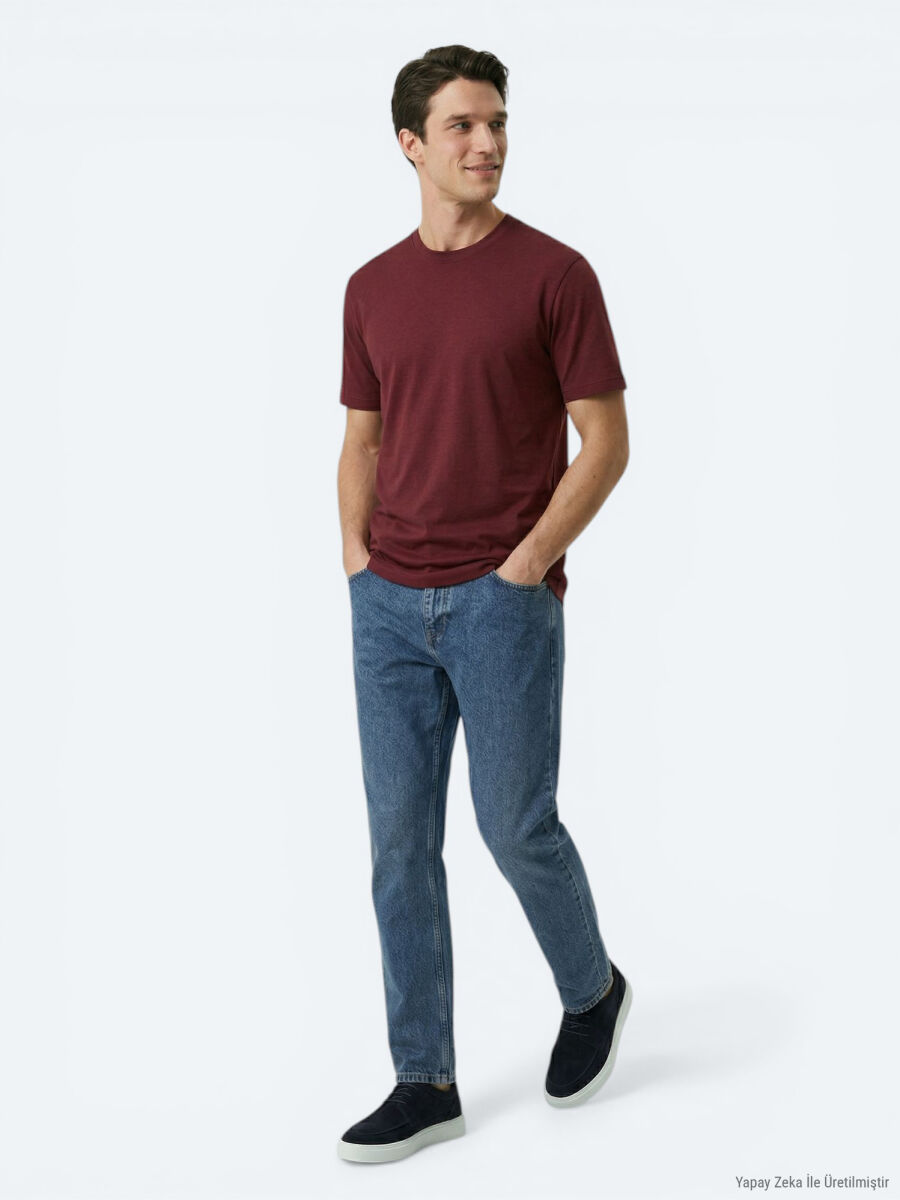 Burgundy Plain T-Shirt - 2