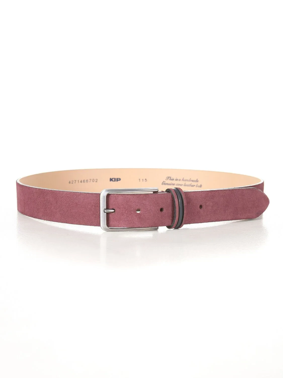 Burgundy Suede Belt - 1