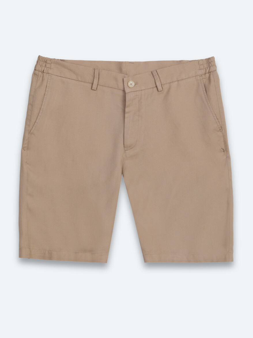 Caramel Material Jogging Fit Casual Bermuda - 5