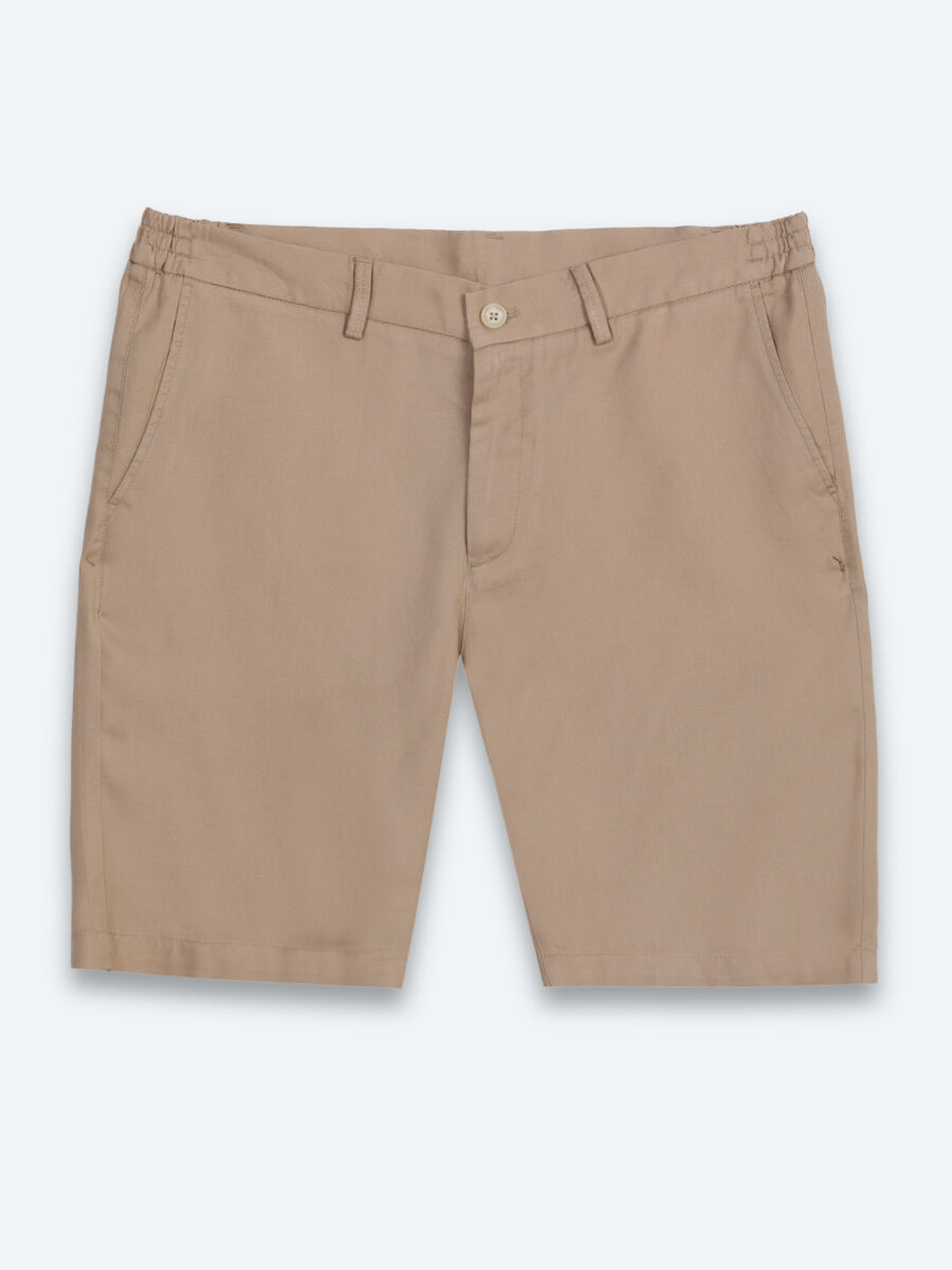 Caramel Material Jogging Fit Casual Bermuda - 5