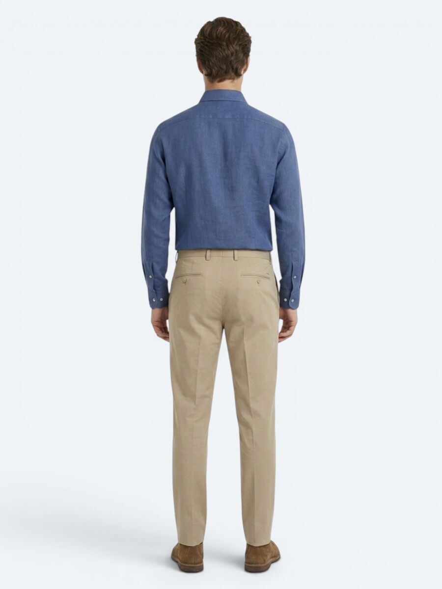 Caramel Material Relaxed Fit Casual Cotton Blended Trousers - 5