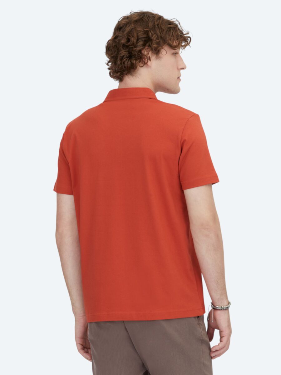 Cinnamon Polo Neck Cotton Blended T-Shirt - 5