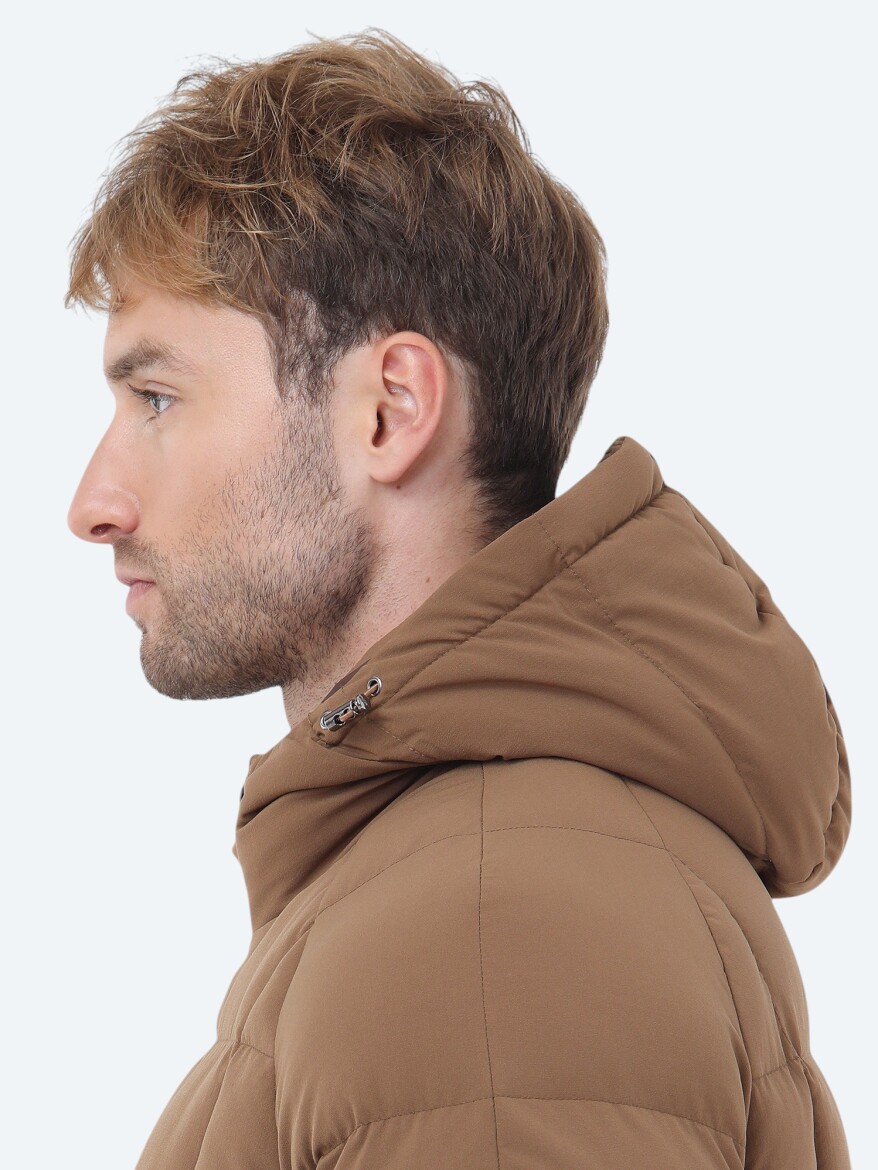 Cinnamon Regular Fit Hooded Casual Weaving Coat - 5