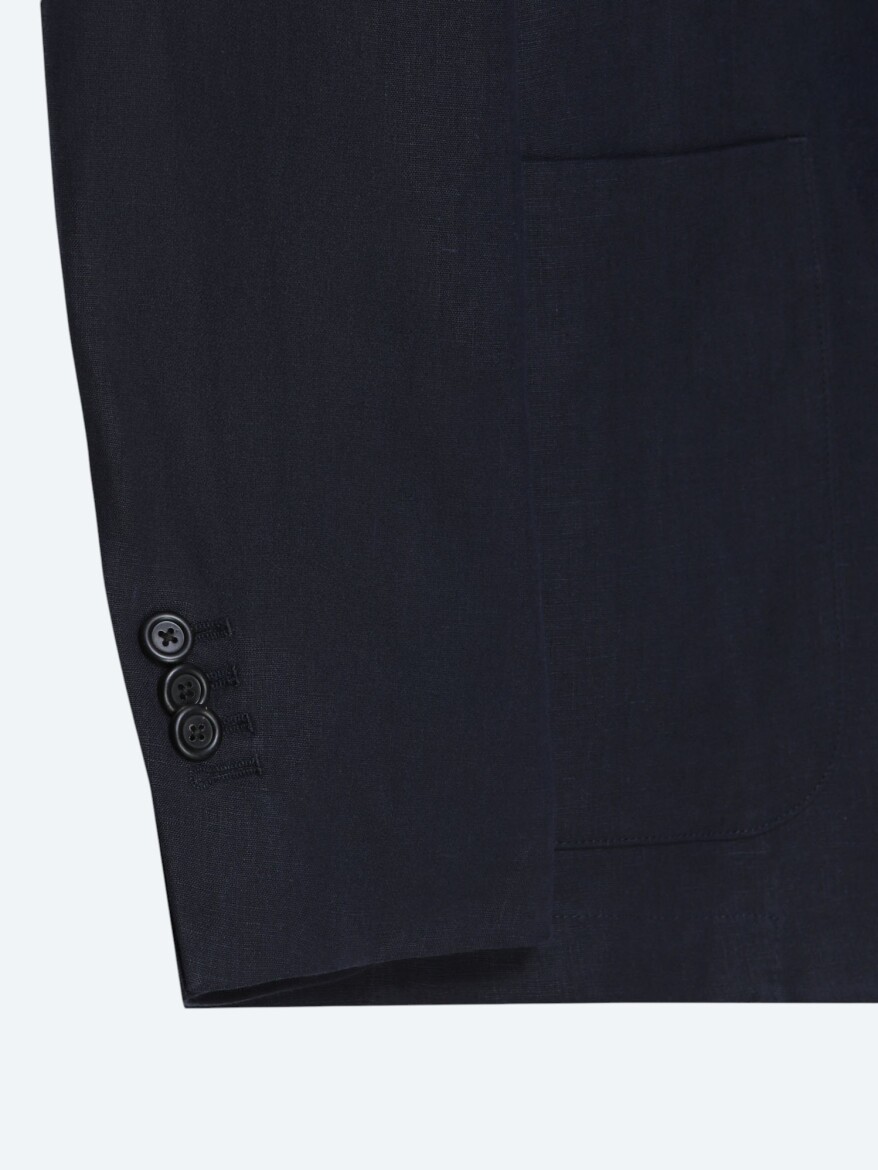 Colourful Micro Modern Fit 100% Linen Jacket - 3