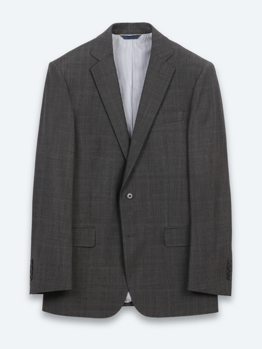 Colourful Micro Modern Fit Wool Blended Jacket - 6