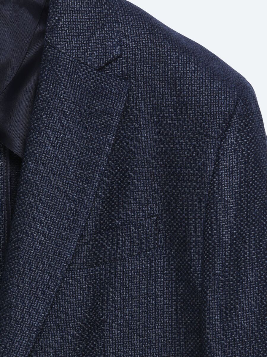 Colourful Micro Modern Fit Wool Blended Jacket - 2