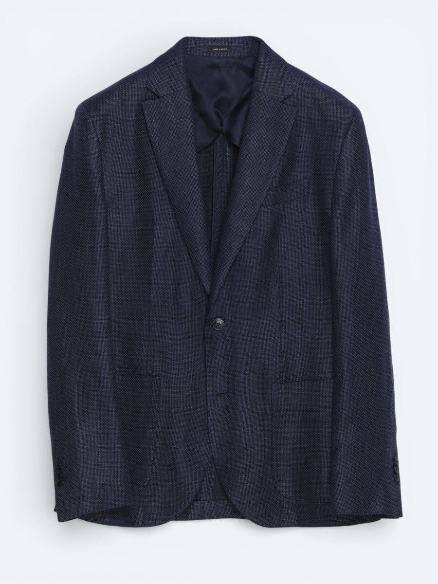 Colourful Micro Modern Fit Wool Blended Jacket - 5