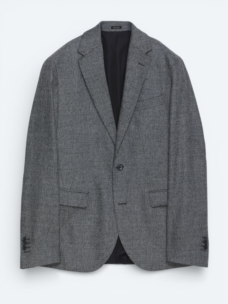 Colourful Micro Modern Fit Wool Blended Jacket - 5