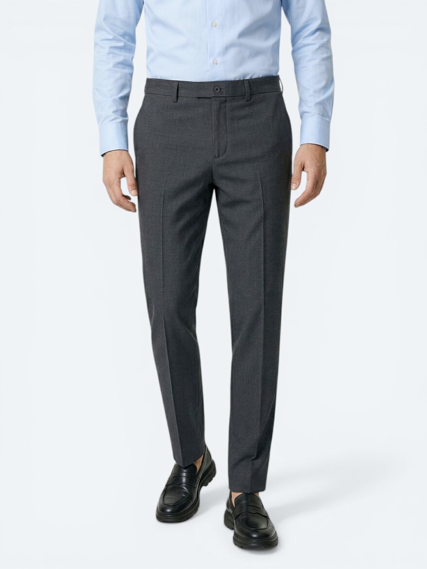 Colourful Weaving Fitted Fit Classical Wool Blended Trousers - 2