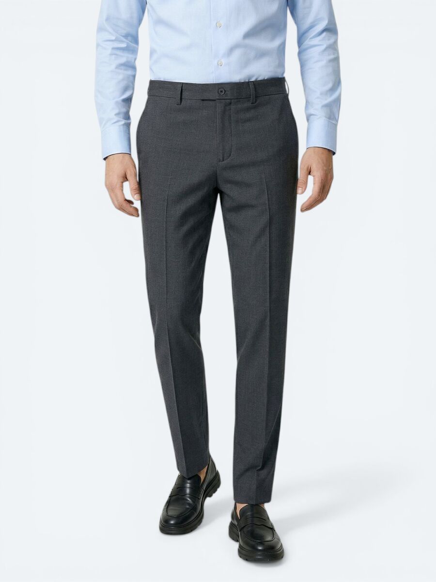 Colourful Weaving Fitted Fit Classical Wool Blended Trousers - 2