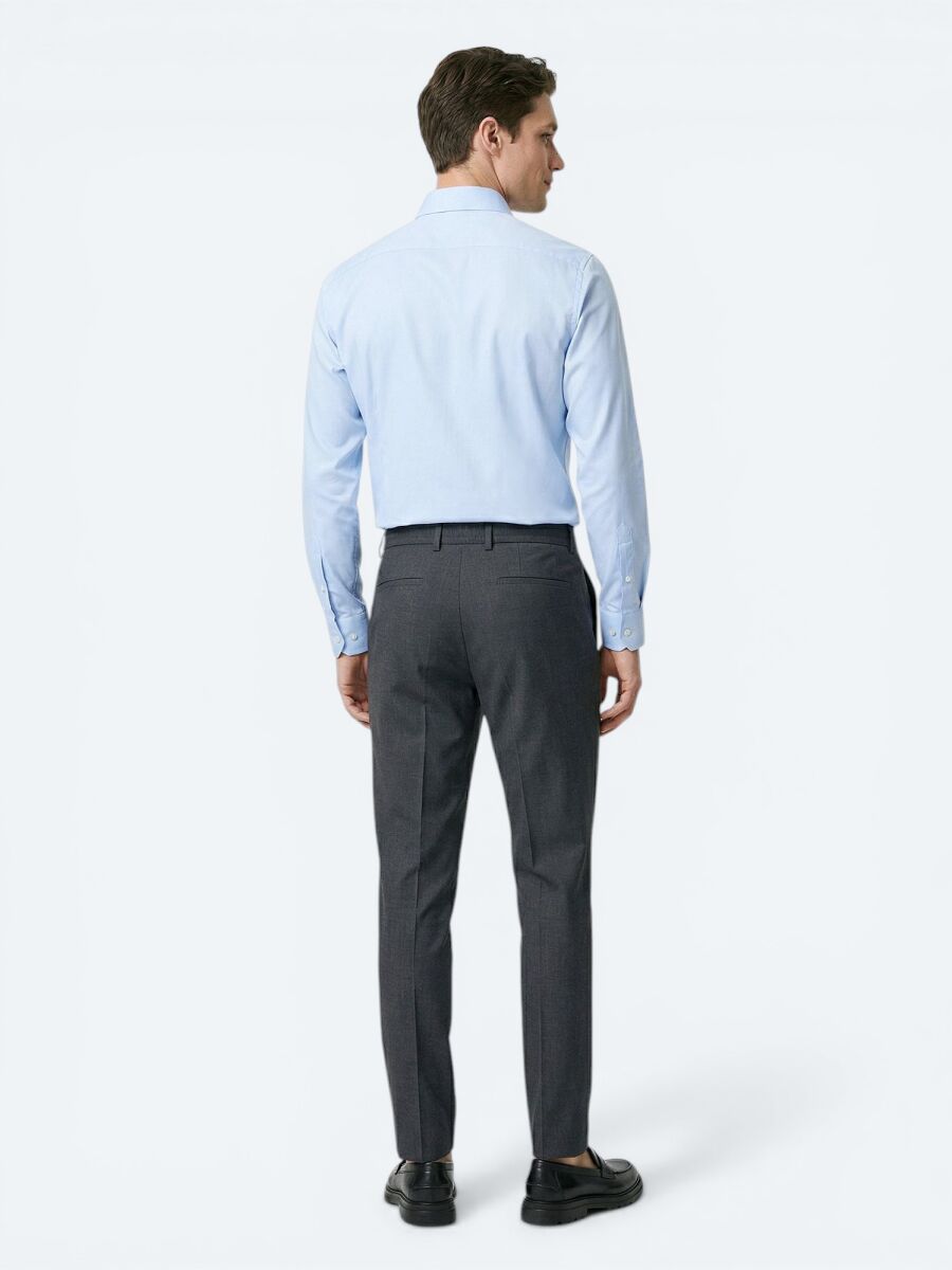 Colourful Weaving Fitted Fit Classical Wool Blended Trousers - 5