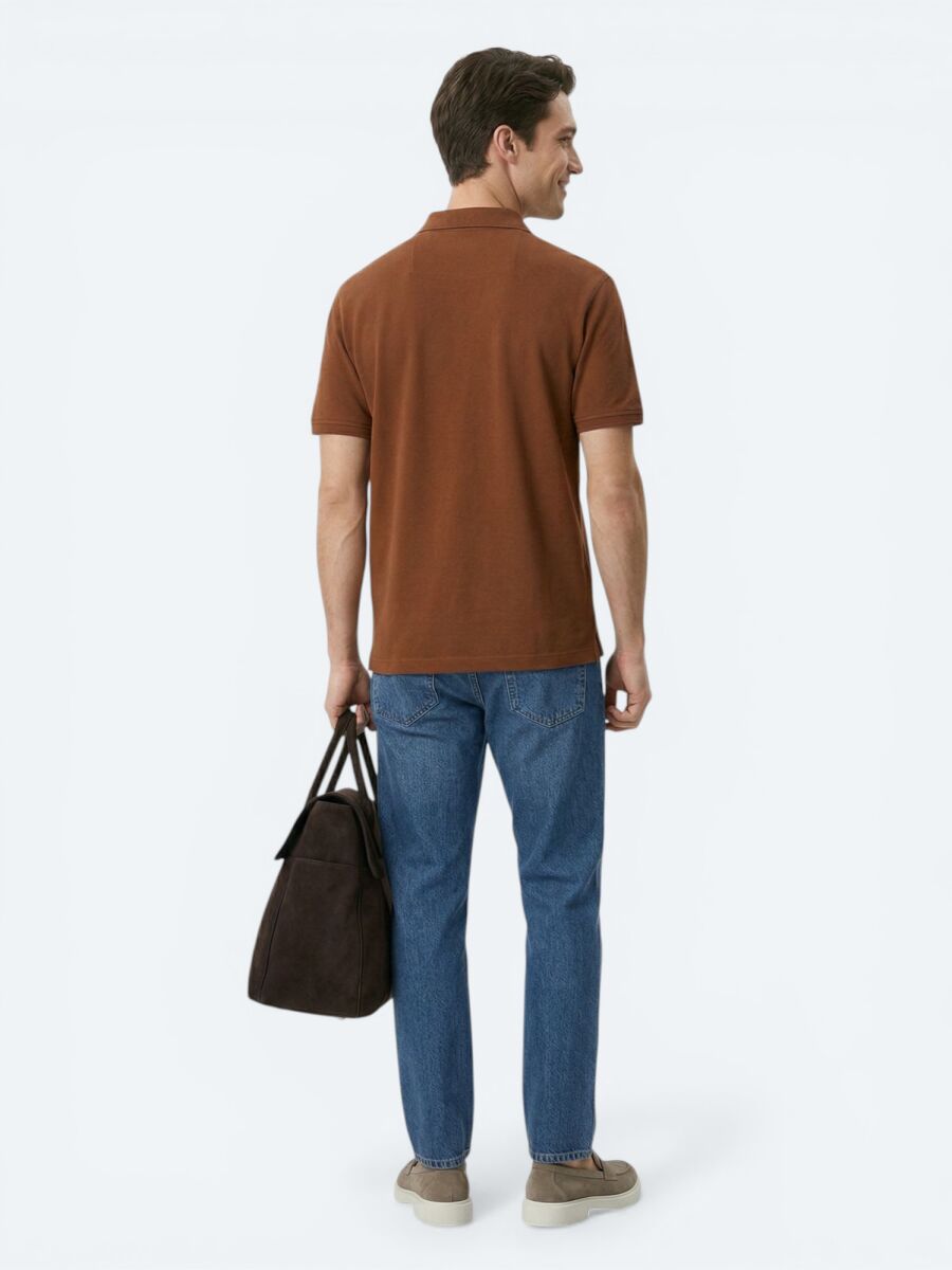 Copper Plain 100% Cotton T-Shirt - 5