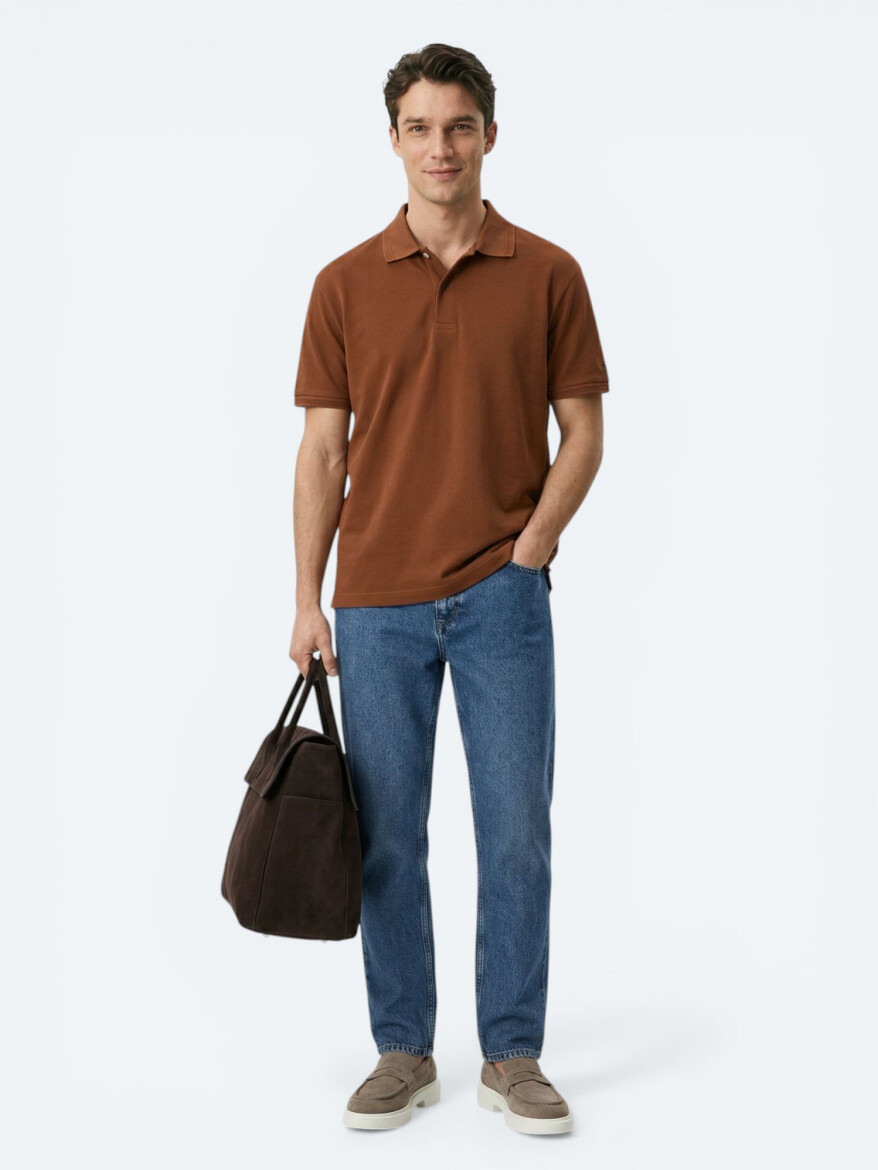 Copper Plain 100% Cotton T-Shirt - 2