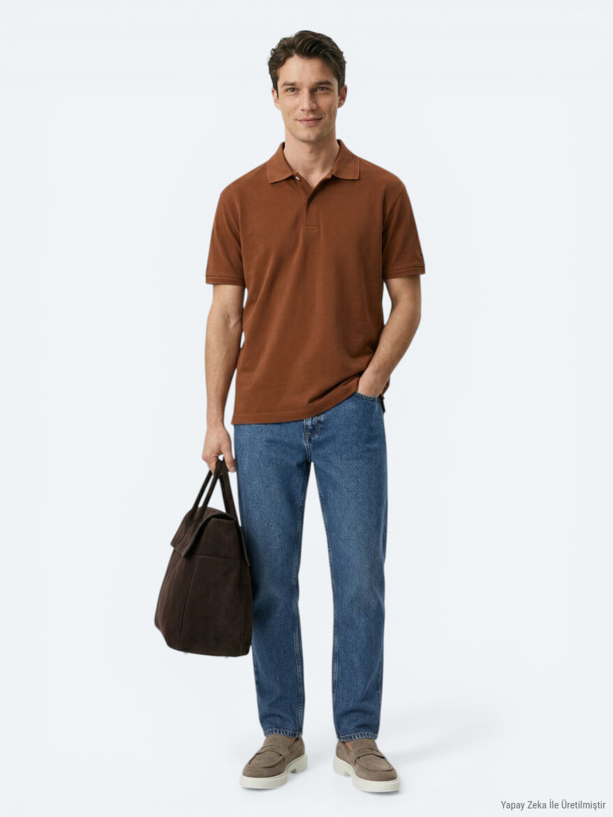 Copper Plain 100% Cotton T-Shirt - KİP
